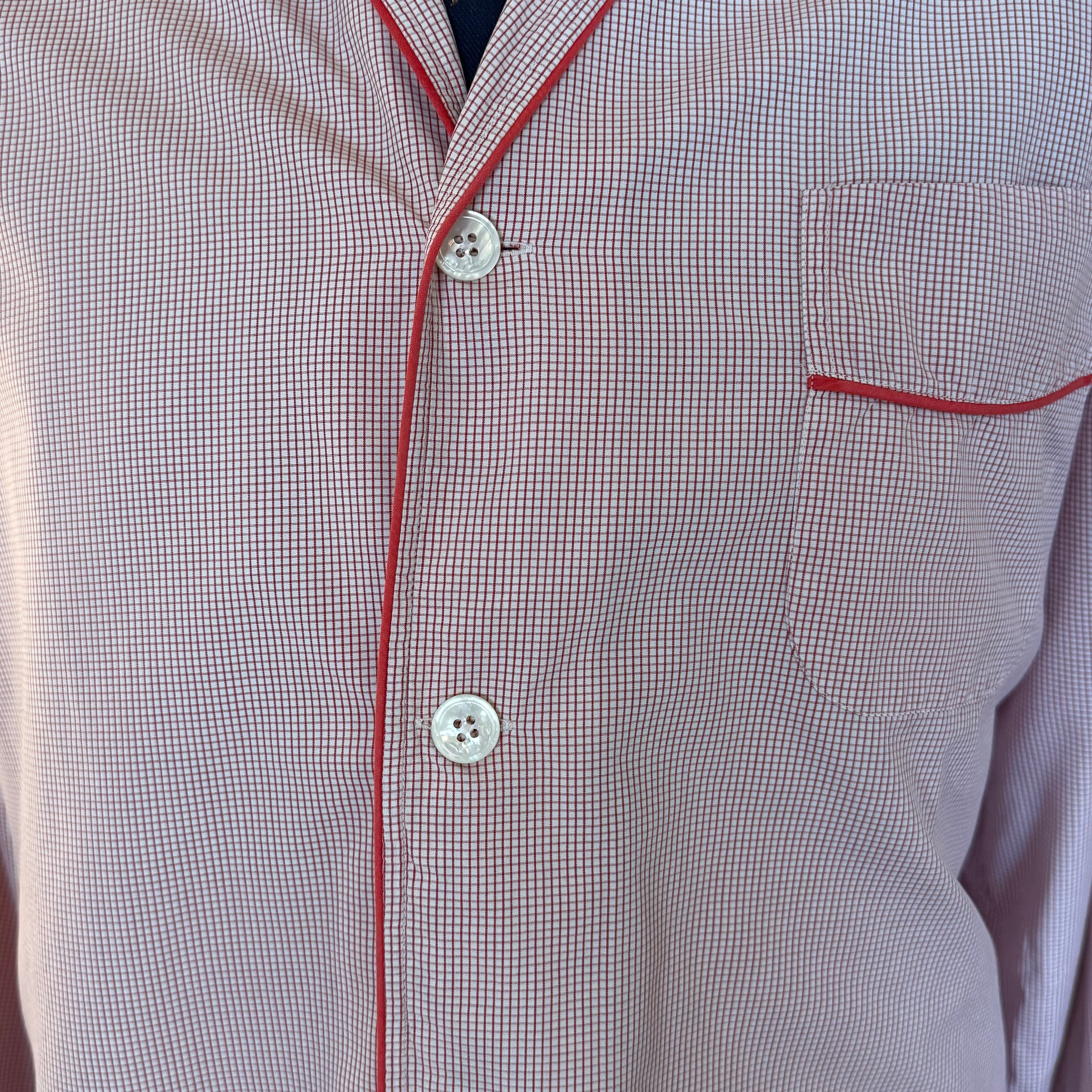 Turnbull & Asser Red Micro Check Pyjamas XL / 44"