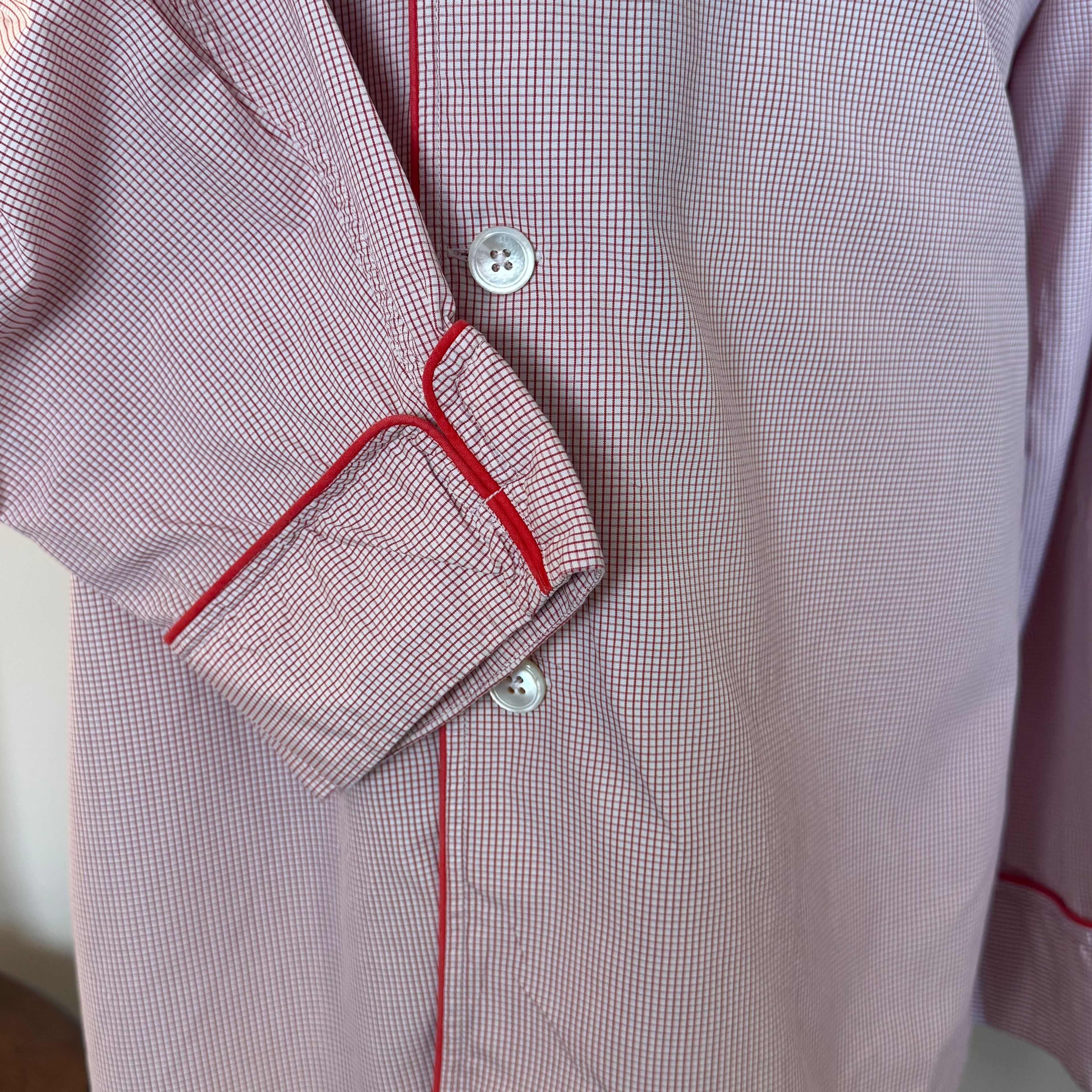 Turnbull & Asser Red Micro Check Pyjamas XL / 44"