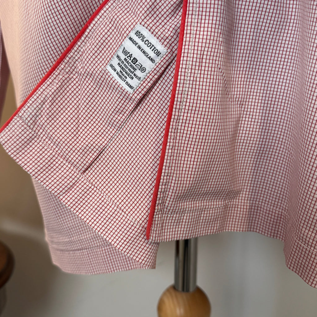 Turnbull & Asser Red Micro Check Pyjamas XL / 44"