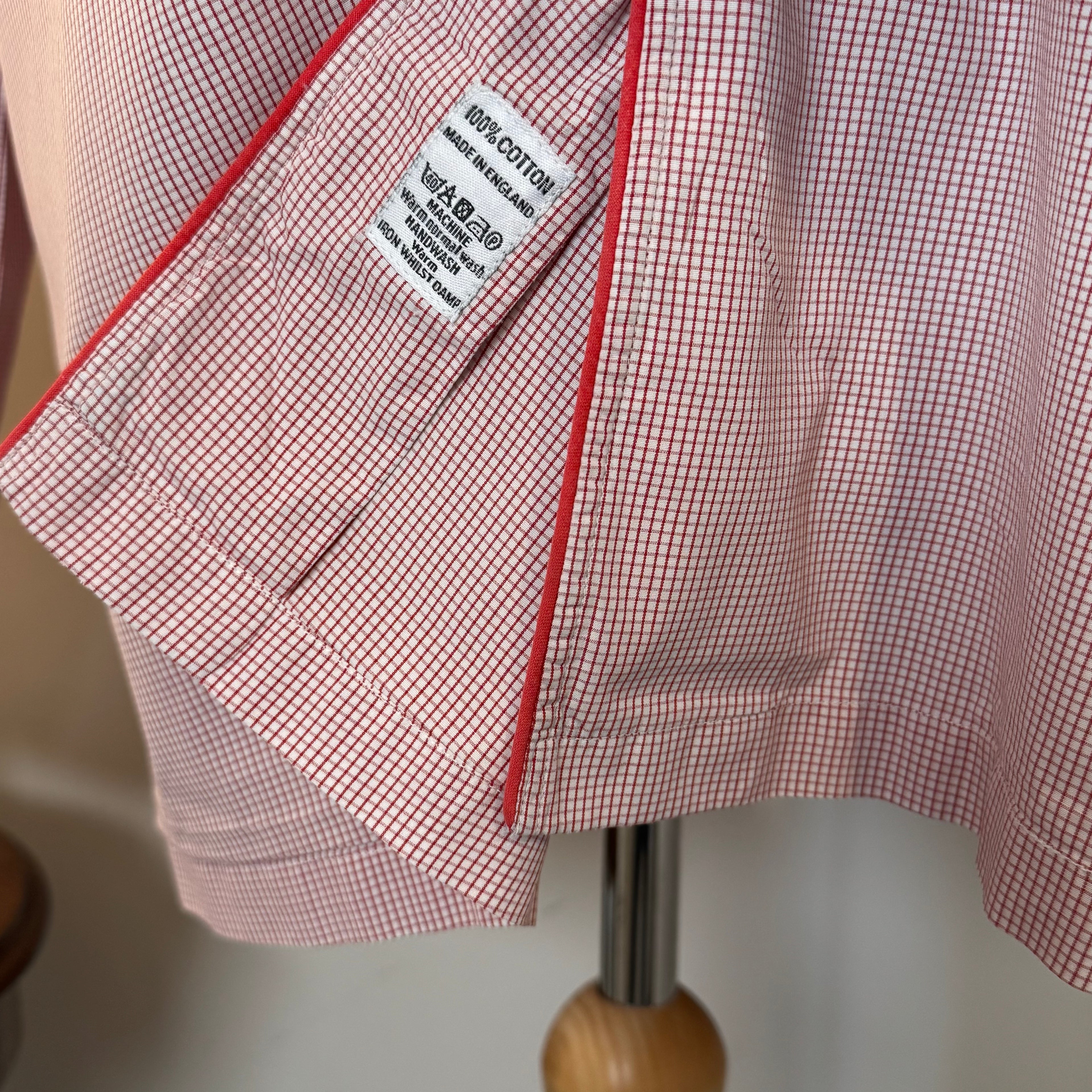 Turnbull & Asser Red Micro Check Pyjamas XL / 44"