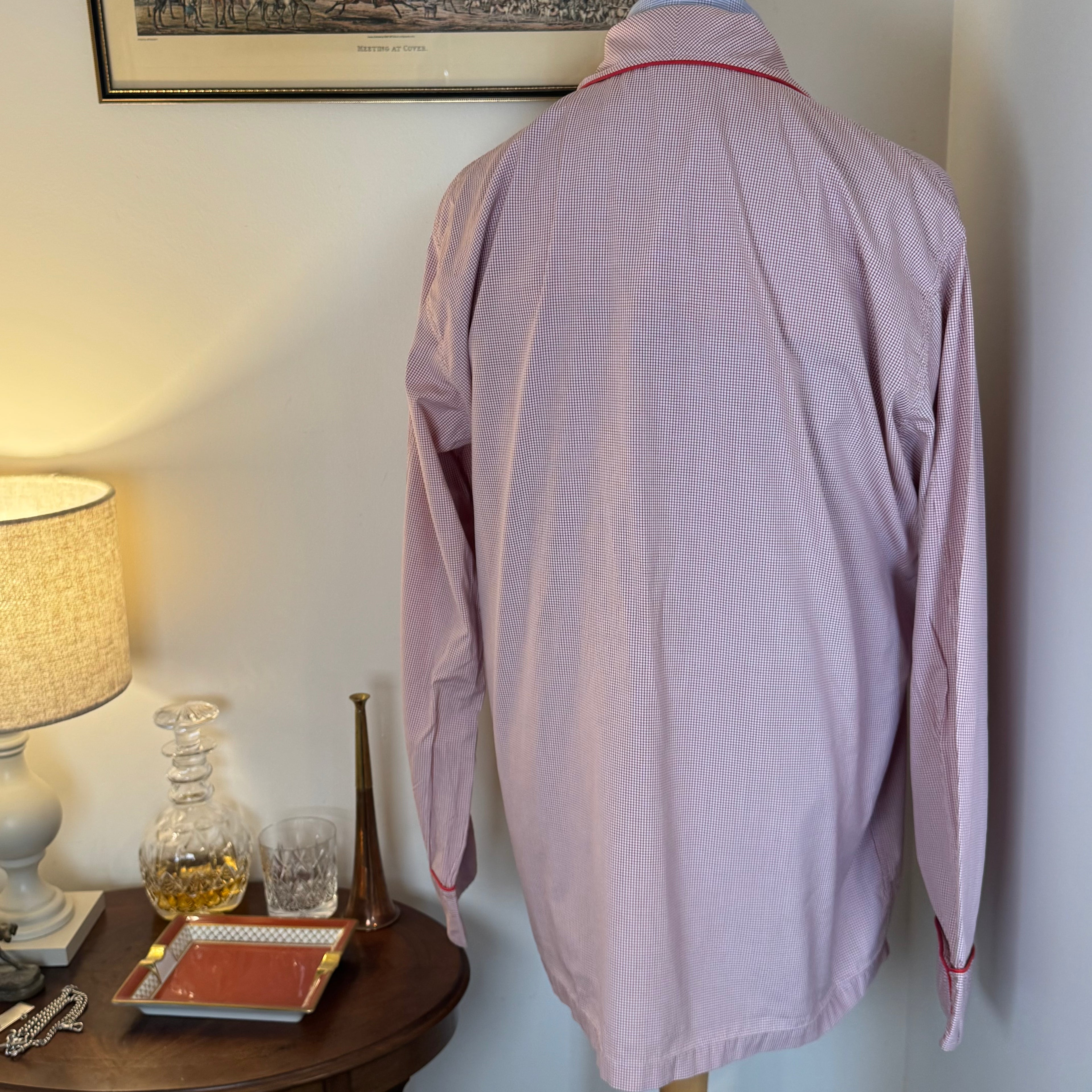Turnbull & Asser Red Micro Check Pyjamas XL / 44"